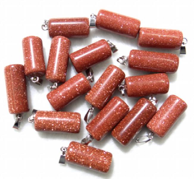 Quartz Crystal Turquoise Tiger Cylinder Pendant for DIY Jewelry Making