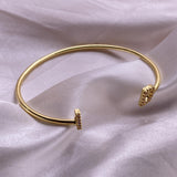 Zircon Letter Bangles for Women Zirconia Bracelet Bangle Cuff Jewelry