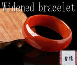 Widened Thick Agate Jade Bracelets - 2 Options