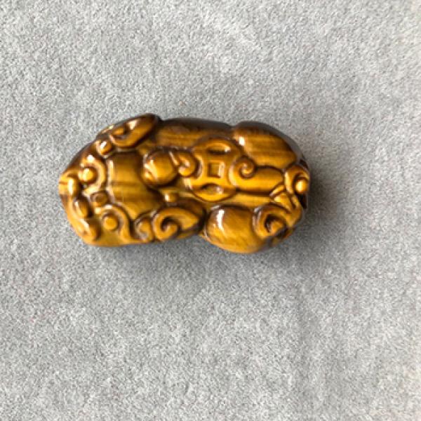 Yellow Tiger Eyes Stone Pendant Pixiu Pendant DIY Bracelet Jewelry