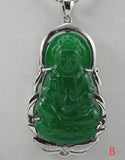 Green JADE Buddha Guanyin Pendant Necklace