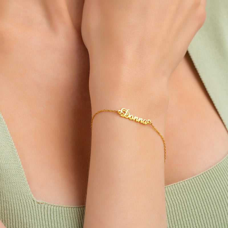 Name Bracelet Stainless Steel Minimalist Personalized Jewelry with Name