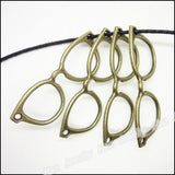 36pcs Vintage Glasses Charms Pendant Antique Bronze Alloy DIY Jewelry Findings