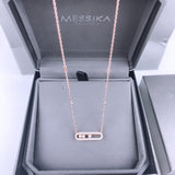 Messica925 Silver Necklace with Moving Beads