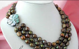 Baroque Coffee Freshwater Pearl Necklace 9-11mm