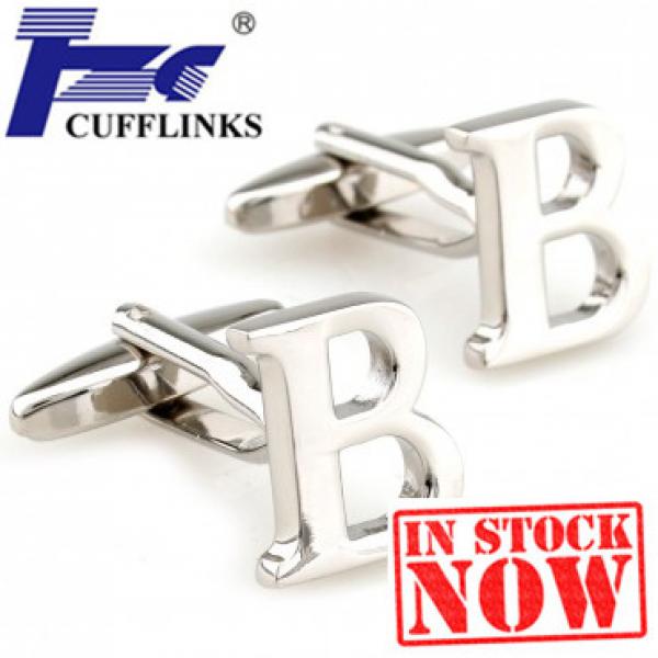 B Letter Alphabet Cufflink Cuff Link 2 Pairs