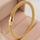 Stainless Steel Cable Mesh Bracelet Bangle with Magnet Clasp