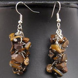 Baroque Lapis Dangle Earrings S925 Silver Hook Fine Jewelry