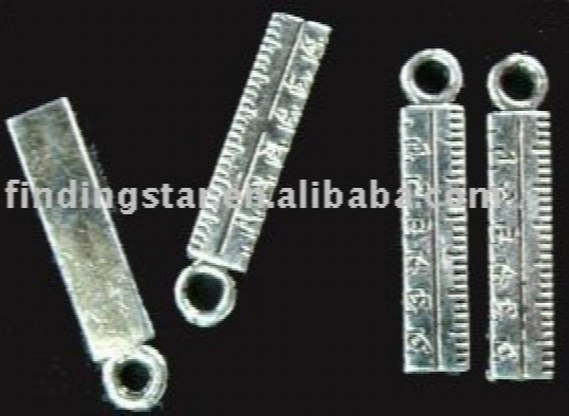 Tibetan Silver Ruler Charms 24x5mm, Pack of 180