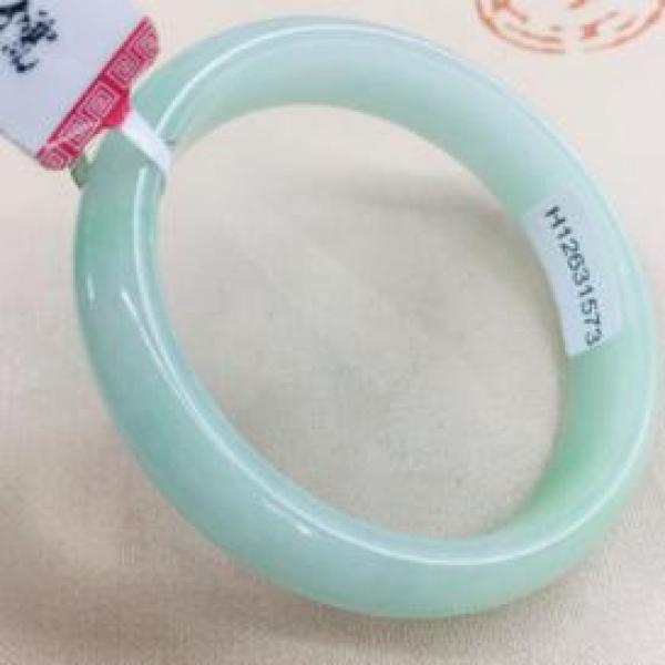 Natural Green Jadeite Bracelet 54-62mm Double Jade Bracelet