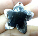 Quartz Crystal Abalone Shell Butterfly Charms Pendant DIY Jewelry Making