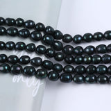 12-13mm Peacock Dyed Rice Pearl Beads Fresh Water Pearl Strand