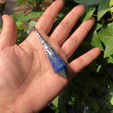 Natural Lapis Lazuli Pendulum Divination Pendant Crystal Reiki Healing Stone