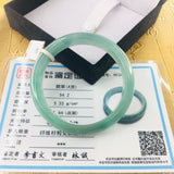Natural Jadeite Bracelet Fresh Green Light Solid 54-61mm Female Jade Bracelet
