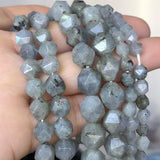 Gray Labradorite Stone Beads Round Loose Spacer Beads for Jewelry Making