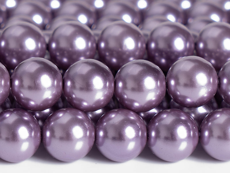 Purple Shell Pearl Loose Beads Round Shape 4/6/8/10mm