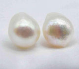 Baroque Freshwater Pearl Stud Earrings 925 Sterling Silver