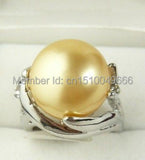 Jade/Shell Pearl Ring Size 7, 8, 9 # A572