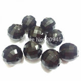 20mm Chunky Acrylic Round Faceted Beads 100pcs/bag