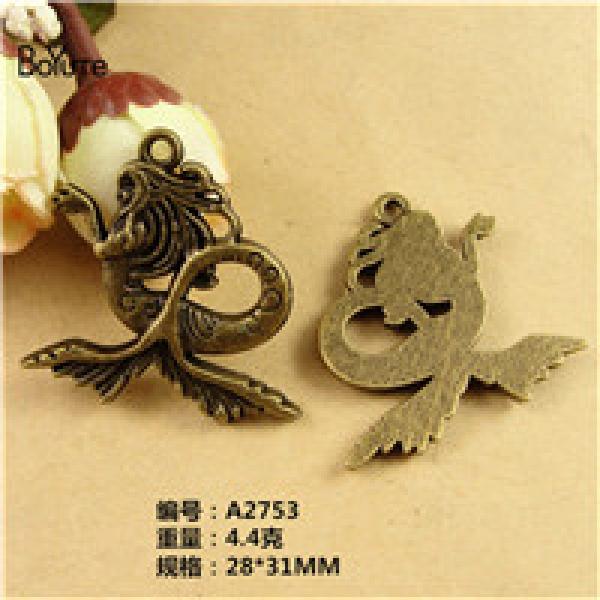 BoYuTe Mermaid Charms Pendants Bracelet Diy Jewelry Findings