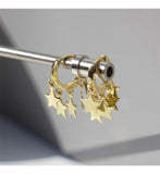 925 Silver Star Cross Tassel Ear Ring Girl Jewel