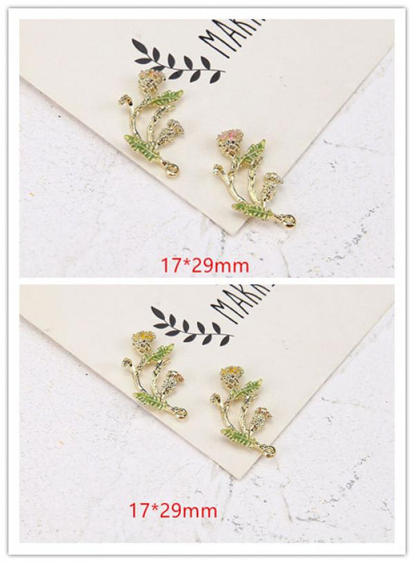 30pcs/lot alloy drop oil charms for DIY jewelry making