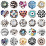 6pcs Metal Snap Button Rhinestone Crystal Fit Snap Jewelry DIY Accessories