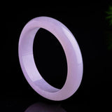 Natural Burmese Jade 54-64mm Light Purple Bracelet Princess Jewelry Gift