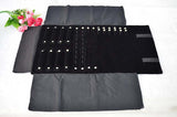 Velvet Jewelry Set Storage Roll Bag Necklace Rings Earrings Display Holder