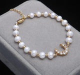 Freshwater Pearl Bracelet Crescent Hand String