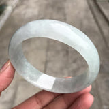 Zheru Natural Burmese Jadeite 54-64mm Light Bracelet - Princess Jewelry