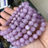 Natural Purple Spodumene/Kunzite Stone Beads Bracelet 8mm for Jewelry DIY