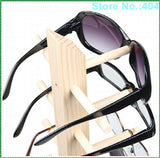 Wood Glasses Display Stand Holder Organizer Prop