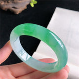 Zheru Natural Light Green Jade Bracelet Princess Jewelry for Women