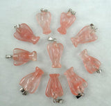 Natural Stone Angel Pendants for DIY Jewelry Making A18