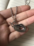 925 Sterling Silver Geometric Pendant Long Necklace