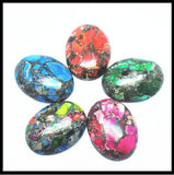 3pcs 30x40mm Oval Natural Stone Cabochons for Pendants Making DIY Accessories