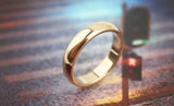 Classic 4mm Round Polish Ring Wedding Band Engagement