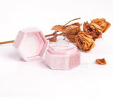 Hexagon Velvet Jewelry Ring Box - Double Storage Box