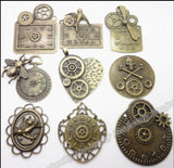 Vintage Steampunk Clock Watch Face Pendant DIY Jewelry Findings
