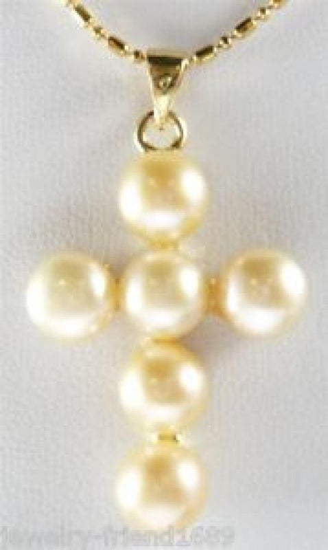 Freshwater Pearl Cross Necklace