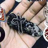 Goth Hollow Cross Skull Hair Clip Y2k Hairpin Harajuku Aesthetics