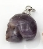 Rose Quartz Skull Perfume Bottle Pendant for Essential Oils