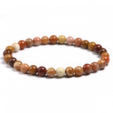 Pink Wooden Petrified Stone Beads for Bracelet Making