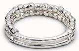 Fashionable 925 Silver Double Layer Bracelet - Holiday Jewelry