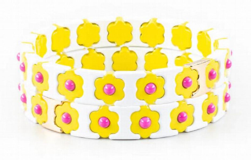 Daisy Flower Bracelet Charm Beads Elastic Rope Chain Bracelet for Women