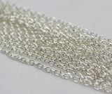2x3mm Silver Plated Round Cable Link Chain DIY Accessory