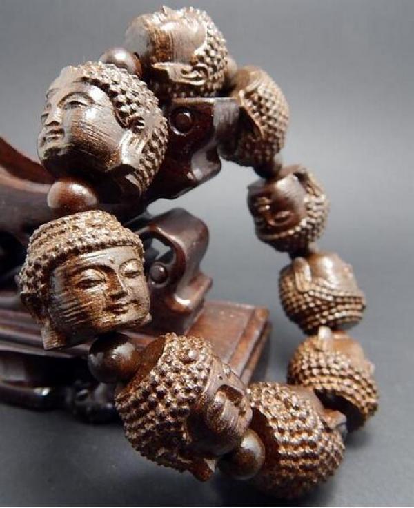 Guanyin Agarwood Rosary Beads | Hand Carved Bracelet