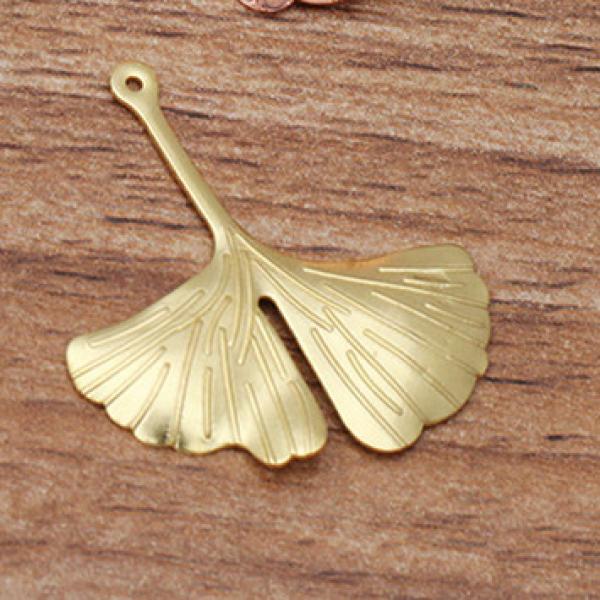 50 PCS 26x29mm Leaf Charms Brass Filigree Leaves Pendant DIY Jewelry