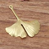 50 PCS 26x29mm Leaf Charms Brass Filigree Leaves Pendant DIY Jewelry